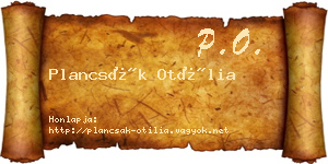 Plancsák Otília névjegykártya
